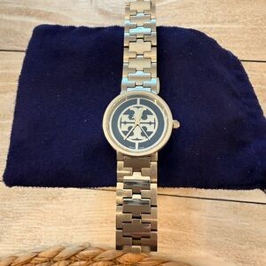Tory Burch Silver Geometric Pattern Watch